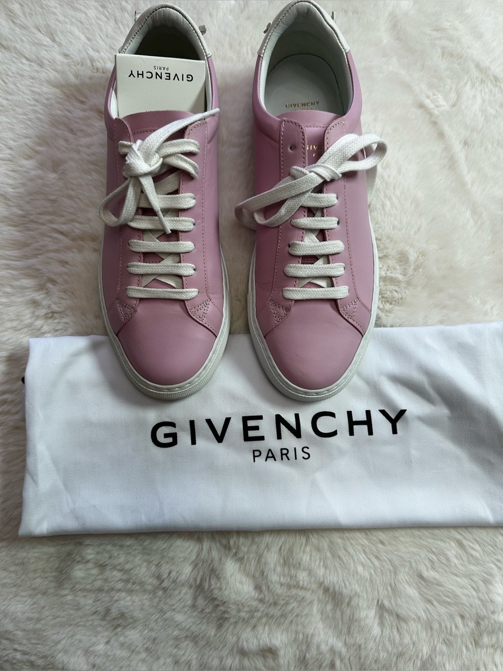 Givenchy Women's Pink Lace-Up Sneakers